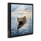 Stupell Industries Fishing Boat Painting Framed Floater Canvas Wall Art